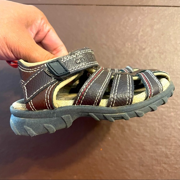 Carter's Every Step Unisex Infant Little Walker Addison Fisherman Brown Sandal - Picture 2 of 6